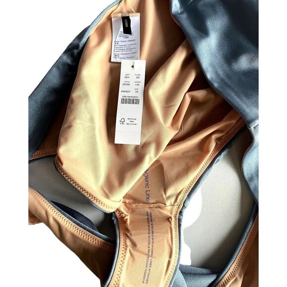 NEW J.Crew High Waisted Two Piece Bikini Set Light Blue Shimmer Size 2X - Picture 13 of 16